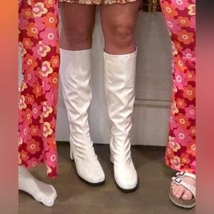 White Gogo Inspired boots